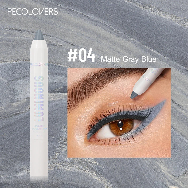 Matt weißer Eyeliner Stift aufhellende Augen Kopf Text marker Lidschatten Stick wasserdicht liegend Seidenraupen stift koreanische Kosmetik