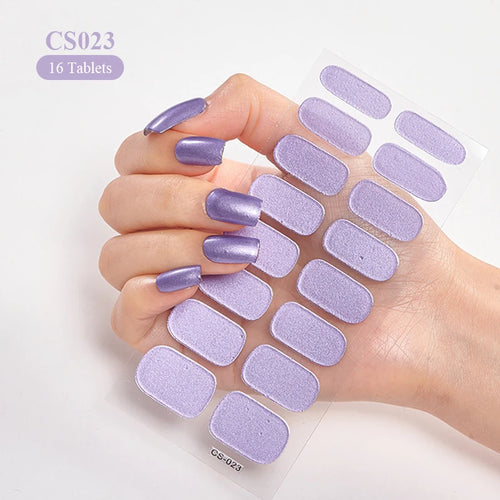 16 Tipps weinrote Nagelaufkleber, langlebig, einfarbig, volle Nagelfolien, selbstklebender Slider, Nagelkunst, DIY-Aufkleber, Maniküre-Dekor