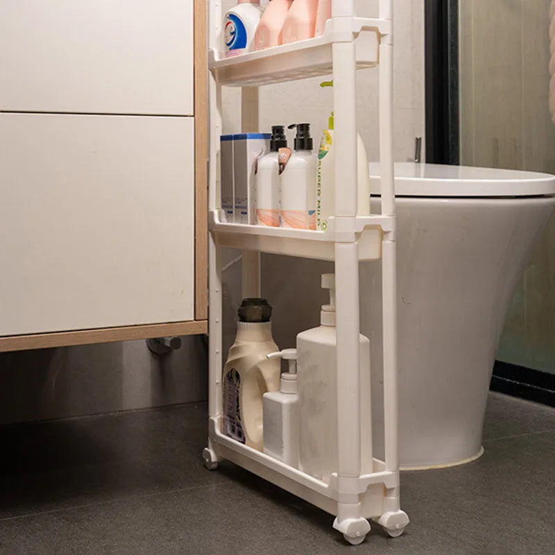 Aufbewahrungsschrank hinter der Tür, Aufbewahrungsregal für Badezimmer und Küche, mehrschichtiger schmaler Schrank, platzsparendes Trolley-Aufbewahrungsregal