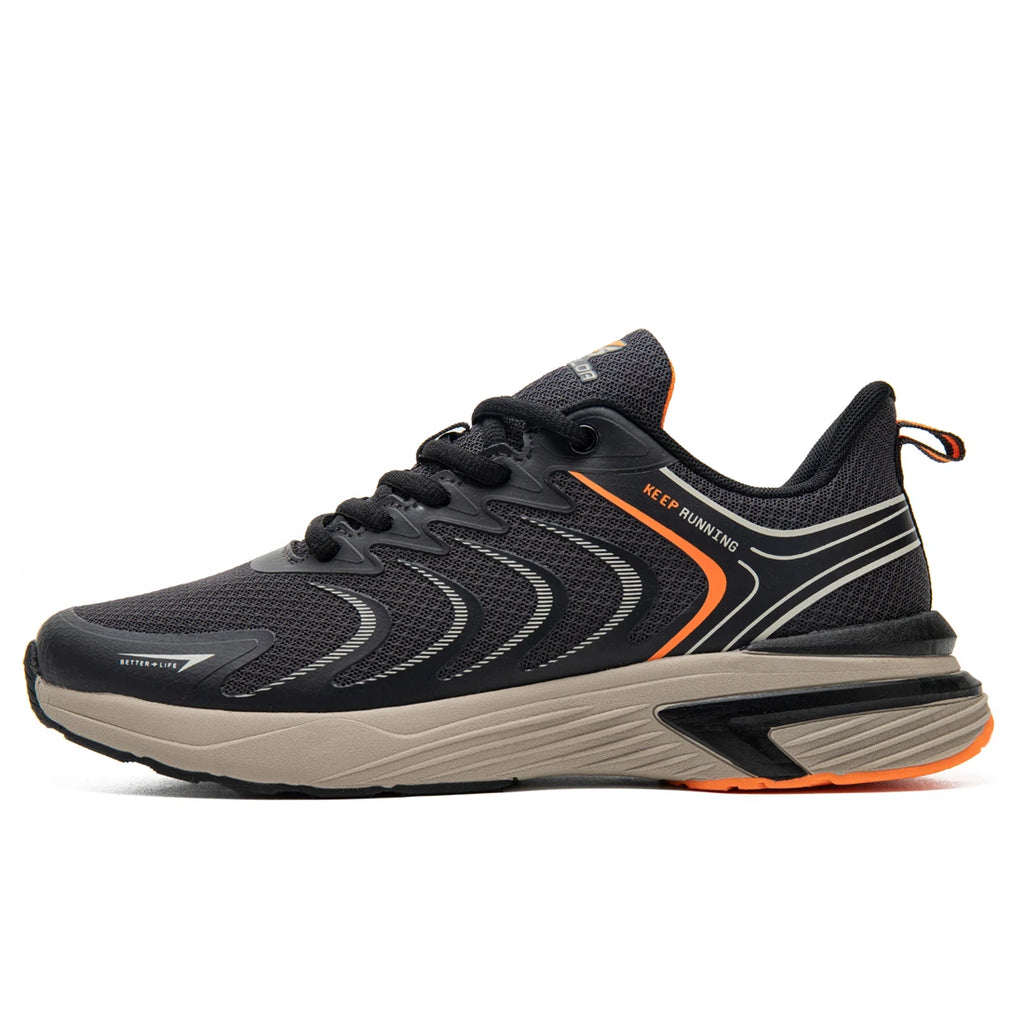 Baasploa Herren-Laufschuhe, lässig, leicht, atmungsaktiv, aus Mesh, für den Außenbereich, rutschfest, verschleißfest, Sportschuhe