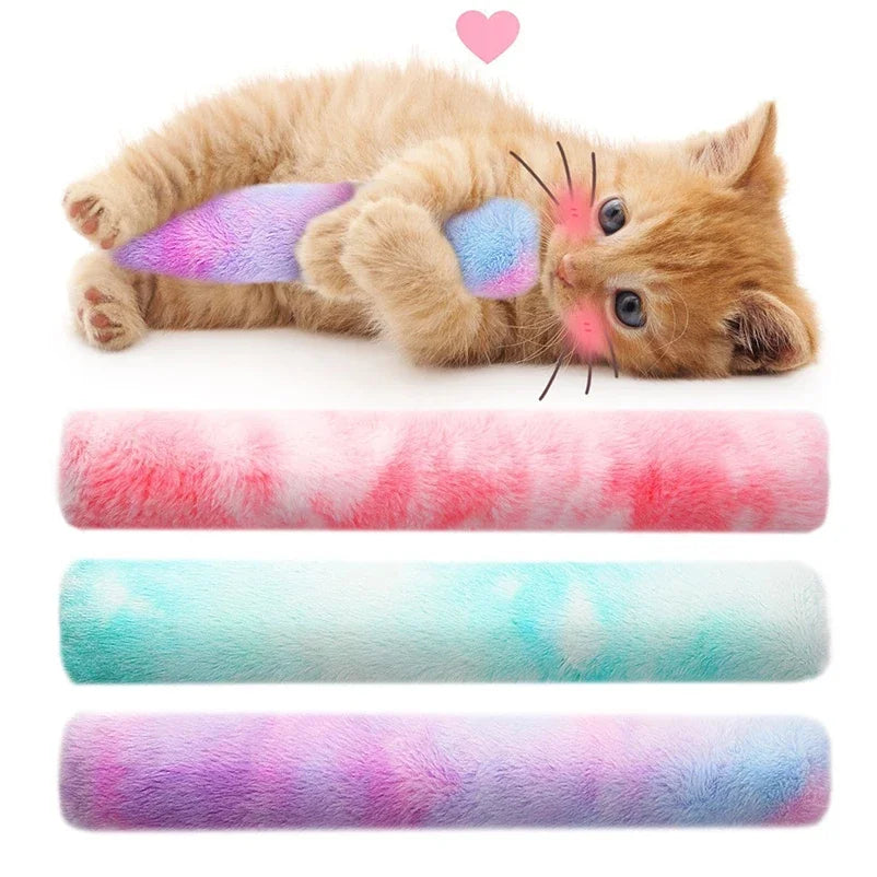 Katze Plüsch Farbverlauf Kissen Spielzeug Kauen und necken Stöcke, Beiß stangen, Selbst unterhaltung Katzen spielzeug Kissen
