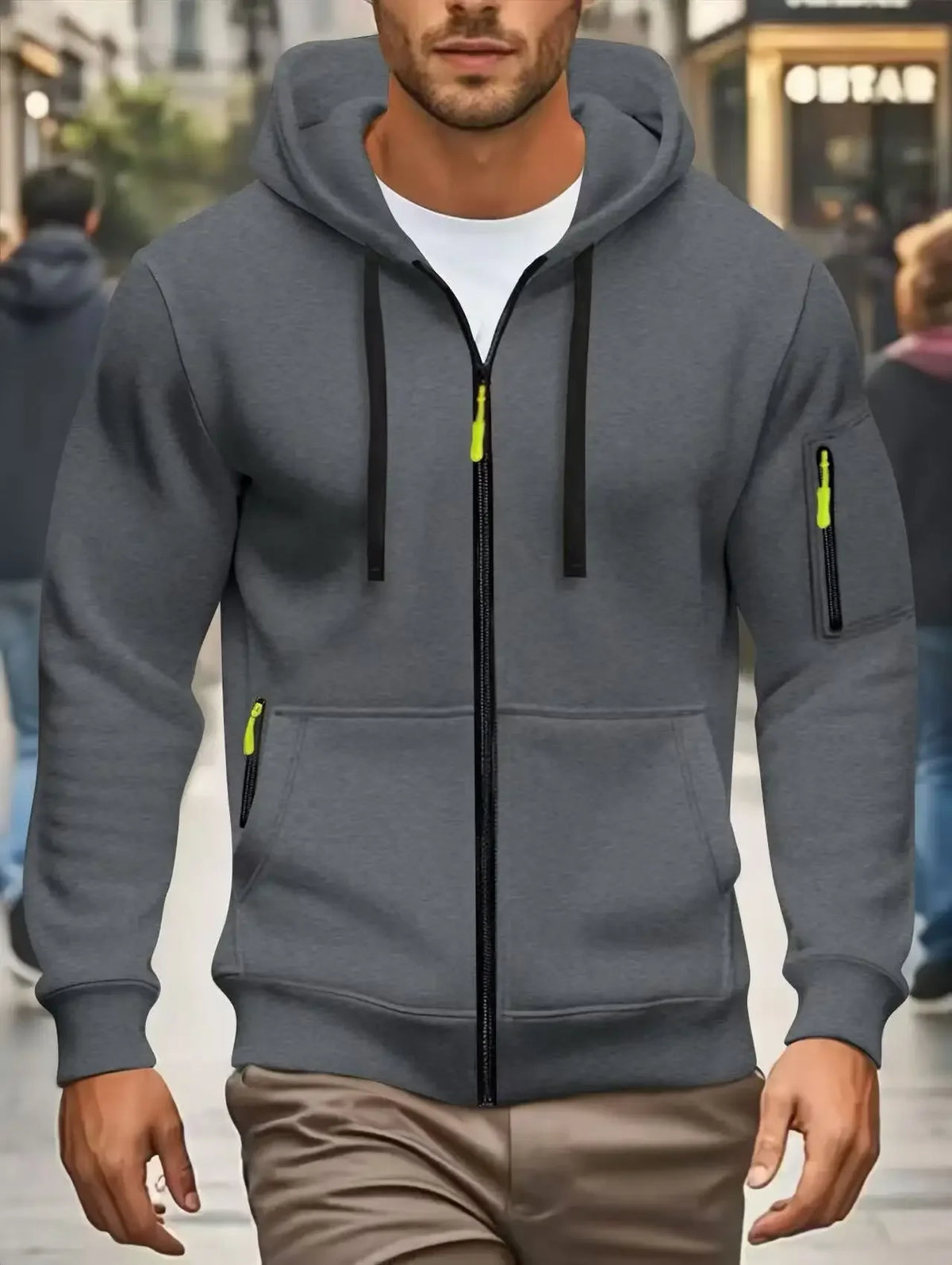 Männer Herbst Winter Neue Hoodies Langarm Sweatshirt Zipper Design Mit Kapuze Sweatshirt für Männer Sportswear Slim Fit Casual Jacke