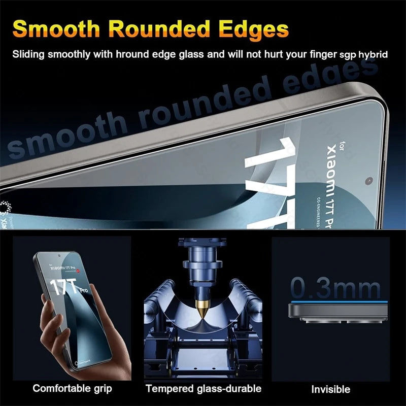 5-1 Stück Klares Gehärtetes Glas für Xiaomi 17T Pro 5G 9H Displayschutzfolie Xiaomi17T Xiaomi17TPro Xiomi Mi17T 17 T 17TPro