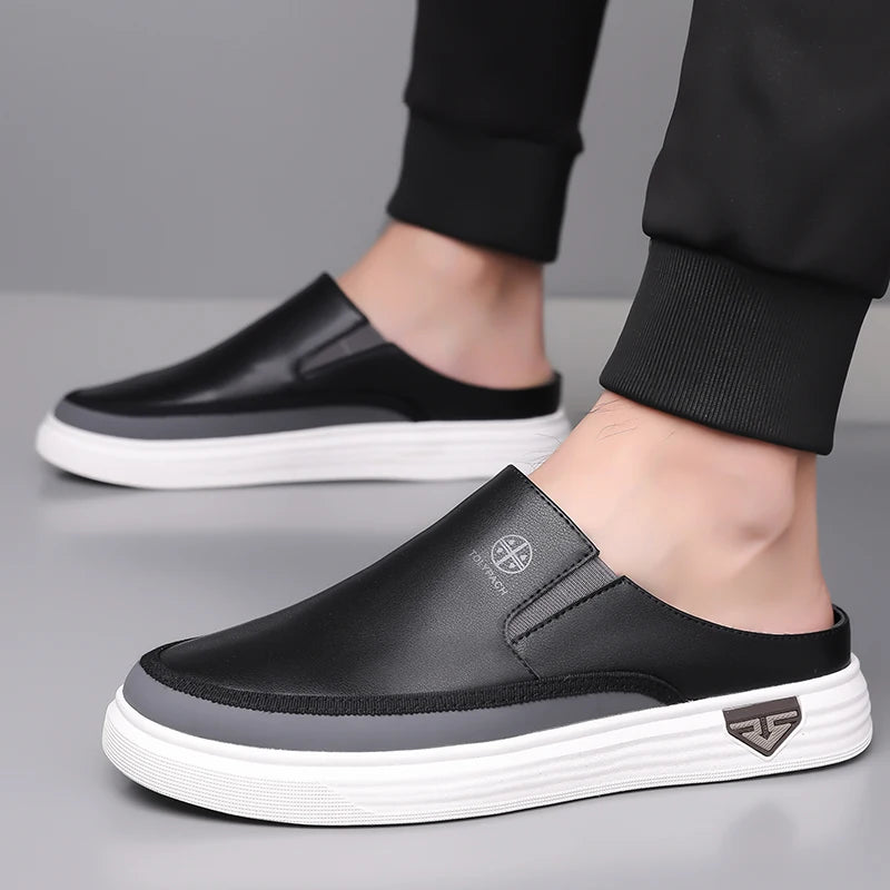Herren Slip-On Loafer Sommer Rutschfeste Weiche Sohle Freizeitschuhe Bequeme Atmungsaktive Mule-Schuhe Einfach zu Tragen-725