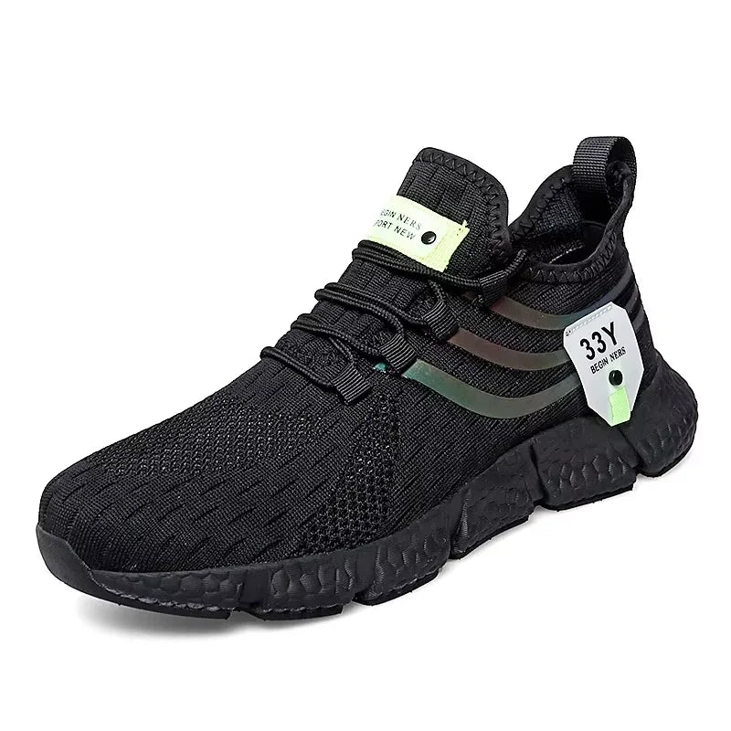 Herren-Laufschuhe, hochwertiges, leichtes Mesh-Design, atmungsaktiv, bequem, rutschfeste Sohle, Leichtathletik-Laufschuhe zum Schnüren