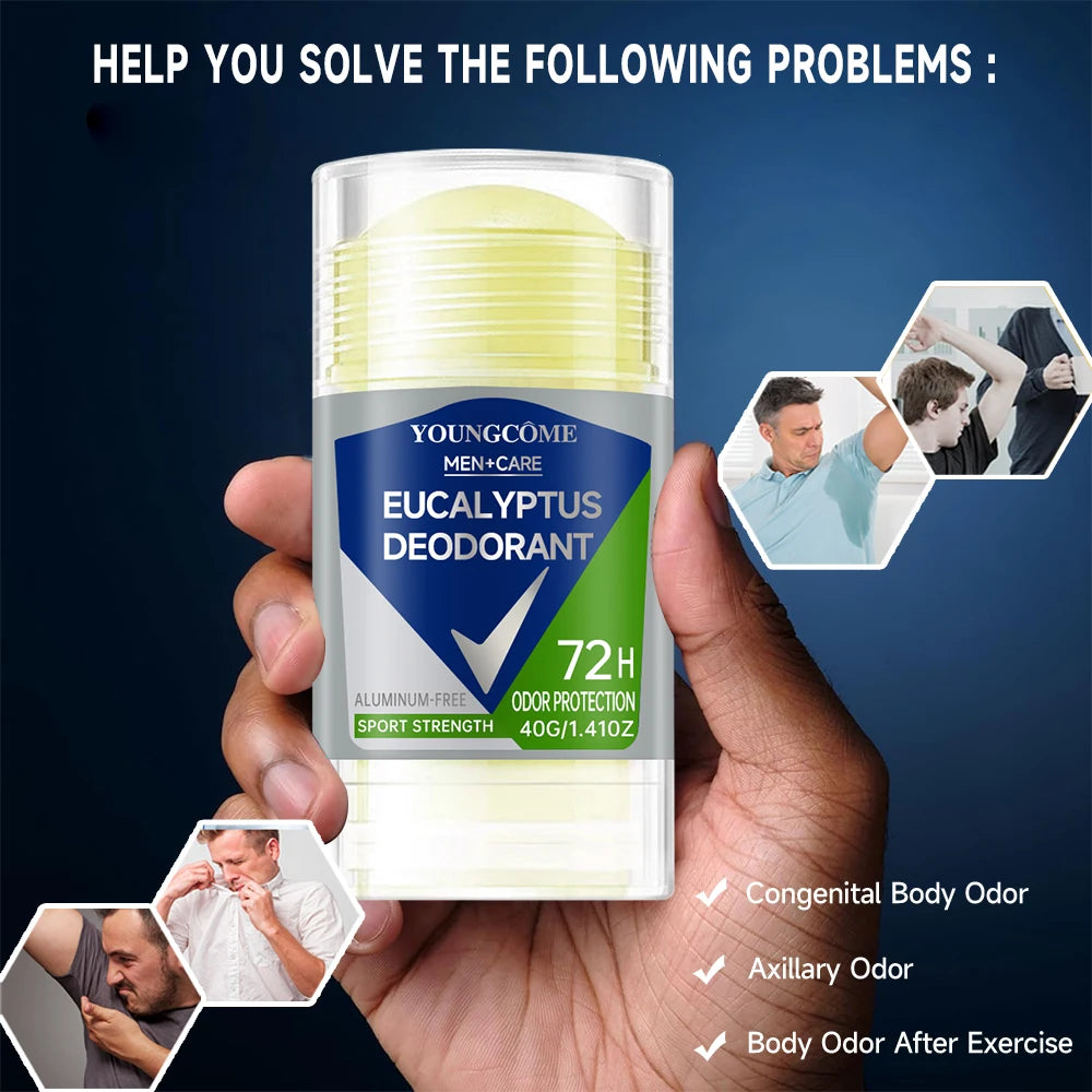 Deodorant für Männer, Roll-on-Flasche, reduziert Schwitzen, Geruchsentferner, Achsel-Körper-Deodorant-Stick, schnell trocknend, langlebig, tragbar, erfrischend