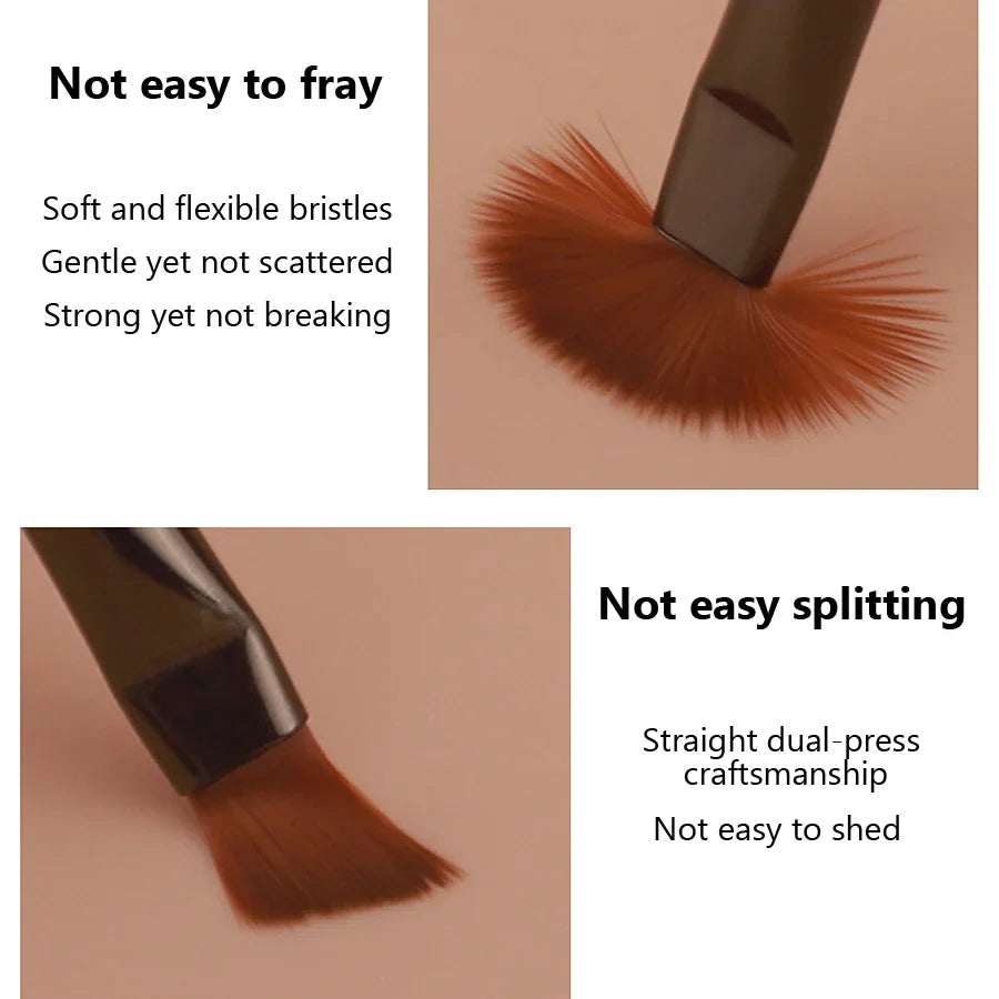 9-teiliges Nagelbürsten-Set, Detail- und Arbeitsstifte, stilvolle braune Griffe, Gel-Nagelkunst, feine Linienmalerei, professionelles Werkzeugset für den Heimgebrauch