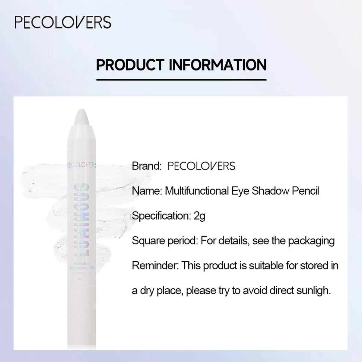 Matt weißer Eyeliner Stift aufhellende Augen Kopf Text marker Lidschatten Stick wasserdicht liegend Seidenraupen stift koreanische Kosmetik