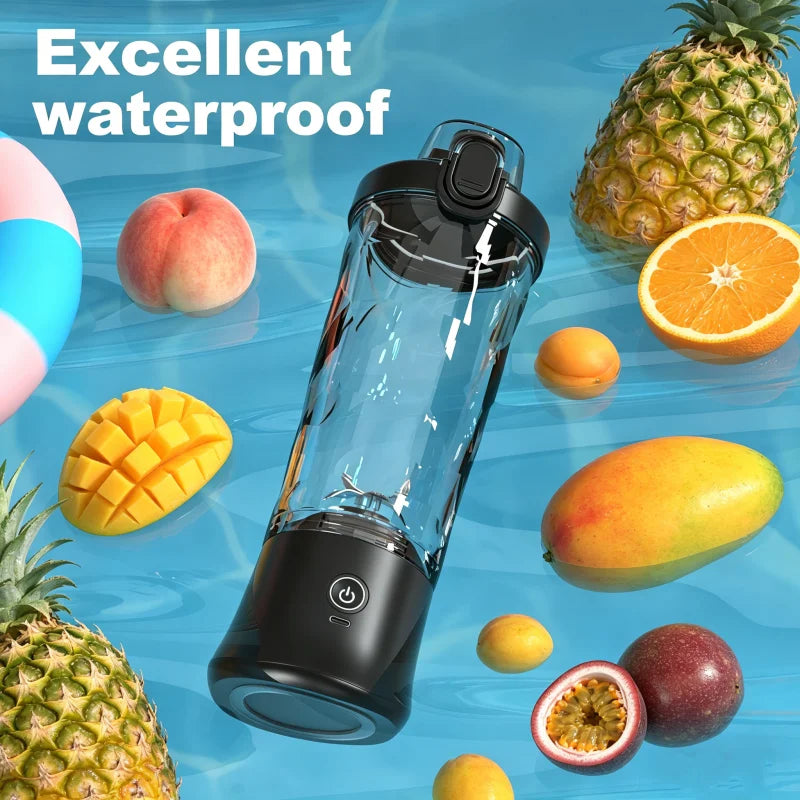 Tragbarer Mixer, elektrischer Entsafter, 600 ml, Obstmixer, 4000 mAh, USB wiederaufladbar, Smoothie-Mini-Mixer, Multifunktions-Saftbereiter