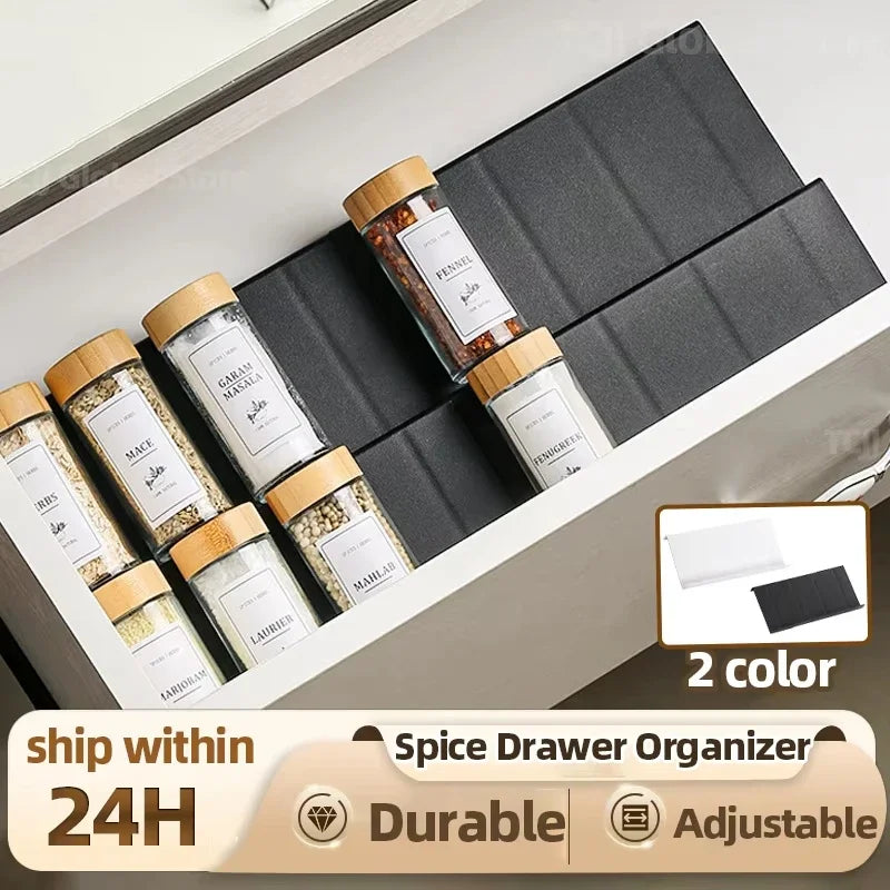2/4/8 schichten Schrank Schublade Organizer Regal Küche Gewürz Lagerung Rack Gewürz Gewürz Flasche Halter Display-ständer