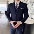 Slim-Fit Dreiteiliges Set im koreanischen Stil mit zwei Knöpfen für Trauzeugen, formelle Hochzeit, Business-Anzug, hübscher Bräutigam, Trauzeugenkleid, hoch