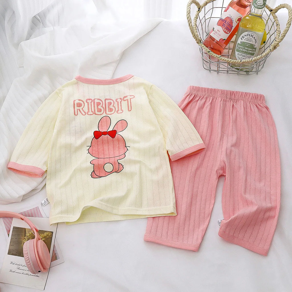 Baby Pyjamas Sets Baumwolle Kind Pyjamas Kleinkind Langarm Baby Nachtwäsche Pyjamas Kinder Cartoon Homewear Kleidung Baby Mädchen