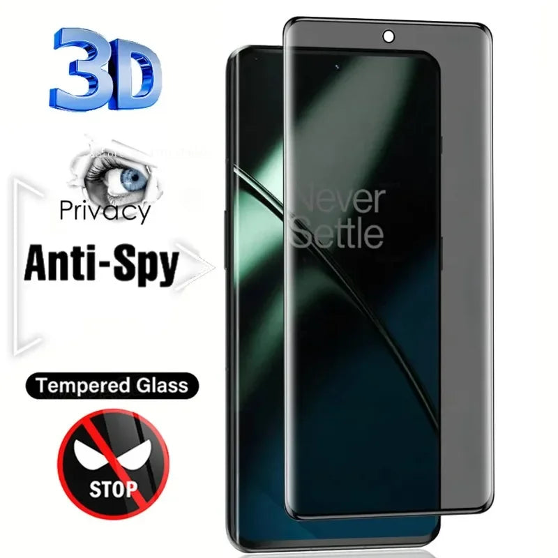 3D gebogene Kante Privatsphäre 9H gehärtetes Glas für Huawei P30 P40 Pro Plus P50 P60 Pro Art Anti Spy Peeping Displayschutzfolie