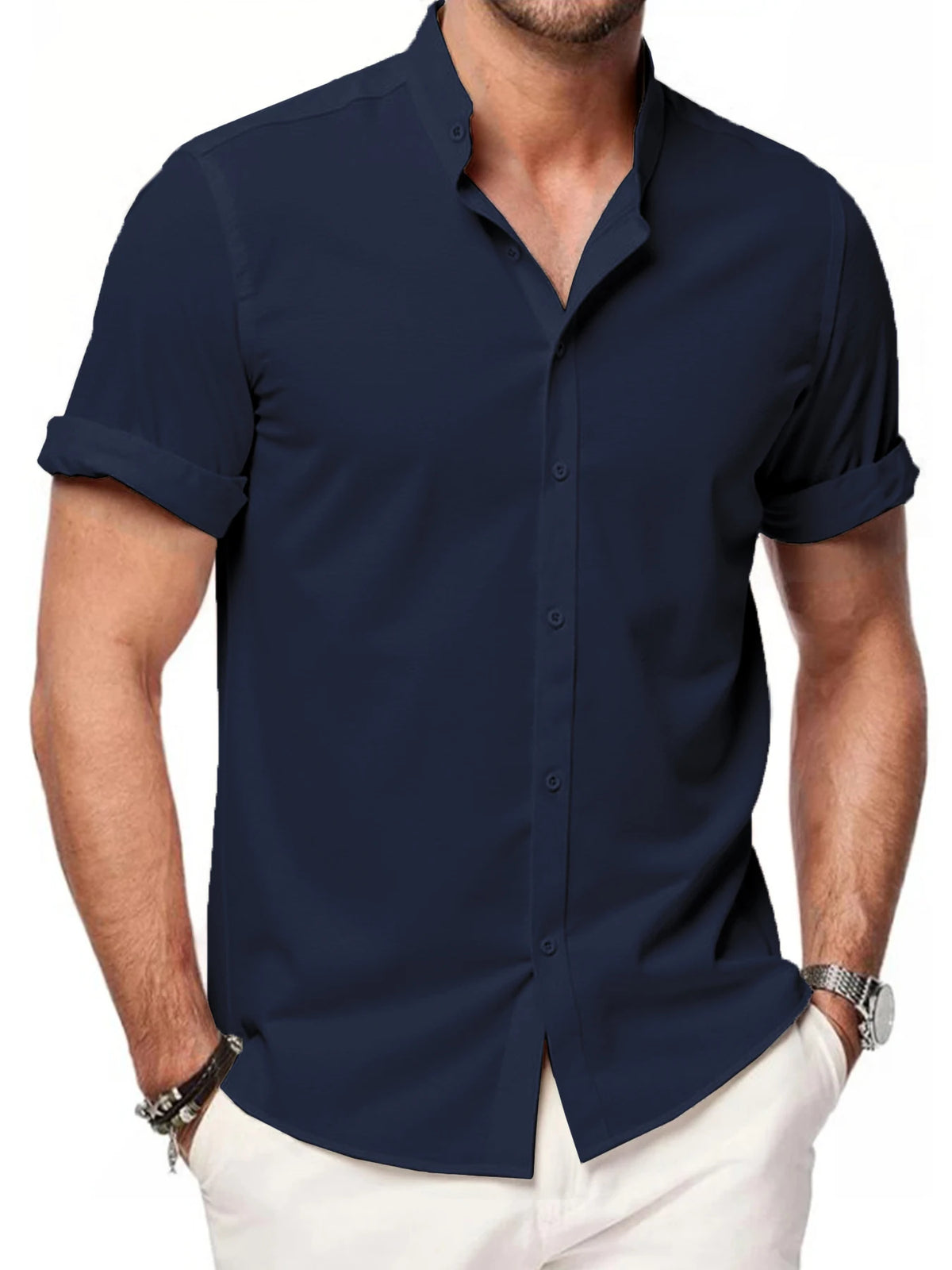 Sommer Männer Casual Henley Hemd Kurzarm Grundlegende T Shirt Baumwolle Einfarbig Taste Atmungsaktive Top Strand Oversize-Shirt Mann