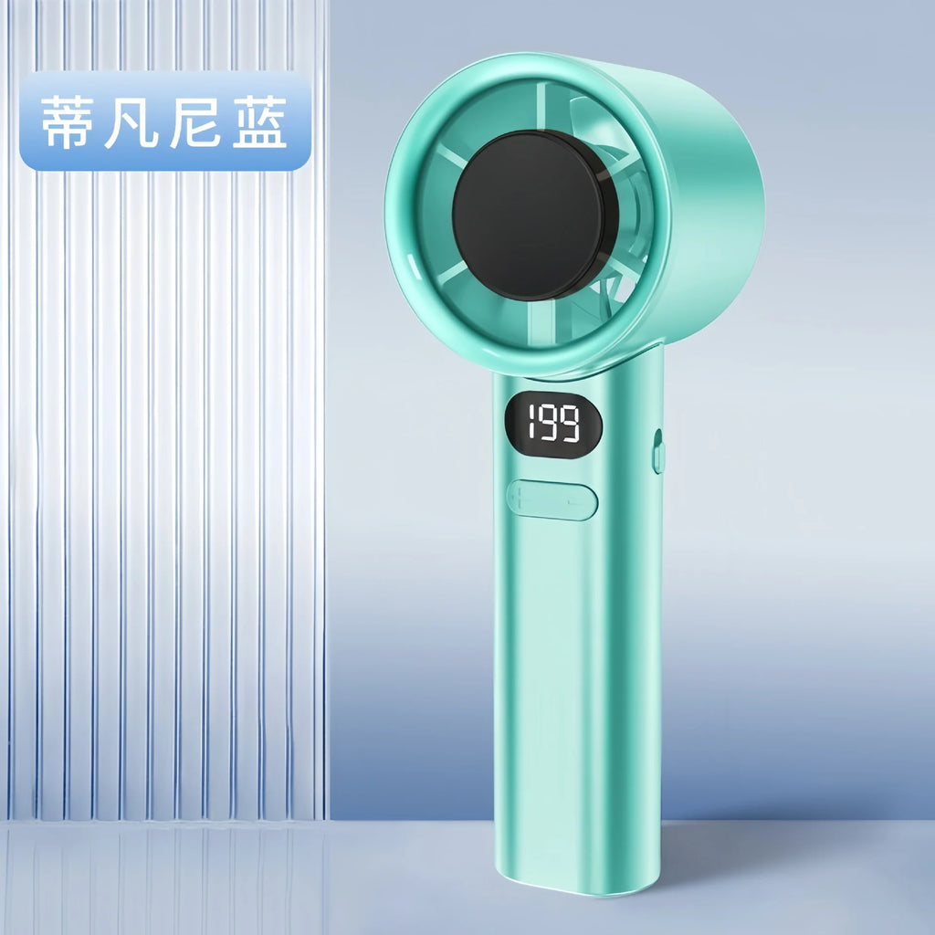 Lenovo Mini-Handventilator, 120 Geschwindigkeiten, tragbare, blattlose Tischventilatoren, wiederaufladbar, sofortige Kühlung mit Eismodus, für Männer und Frauen, neu