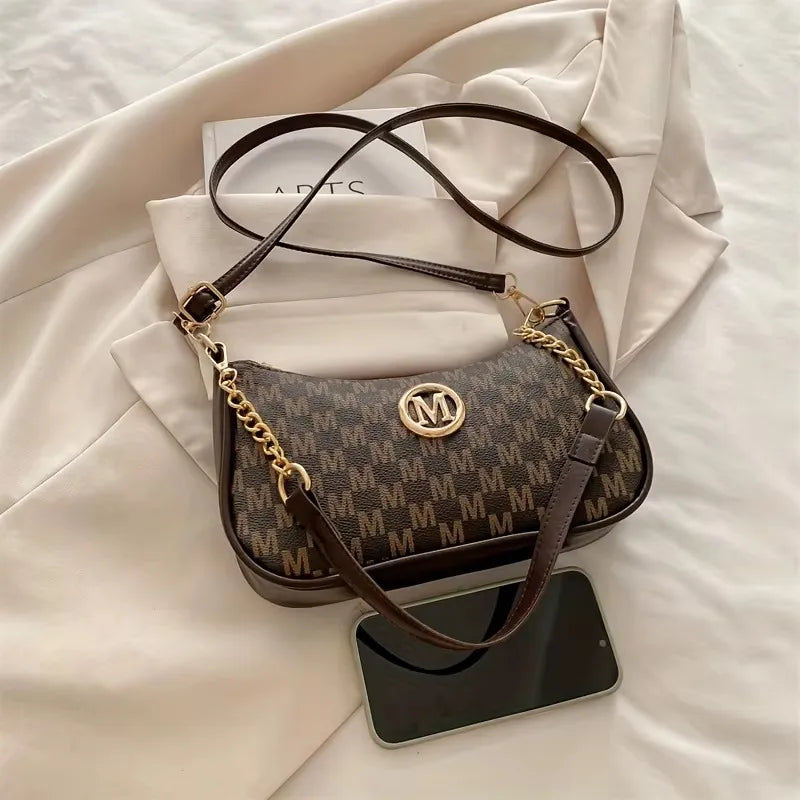 Handtasche im Vintage-Stil, Umhängetasche, verstellbarer Riemen, Damen-Messenger-Umhängetasche, anspruchsvolle Accessoire-Einkaufstasche