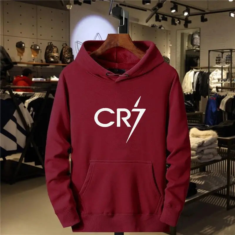 2026 Herren- und Damen-Freizeit-Sport-Hoodie mit CR7-Aufdruck, locker geschnitten, modisch, langärmelig, Fleece-Pullover