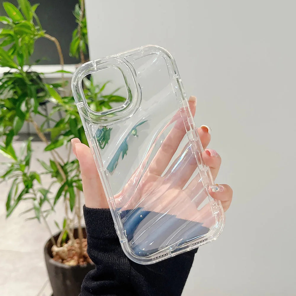 Transparente Handyhülle für iPhone 17 Pro Max 16 13 11 15 14 12 Air 7 8 Plus X Xs XR 17Promax Silikon Stoßfeste Schutzhülle