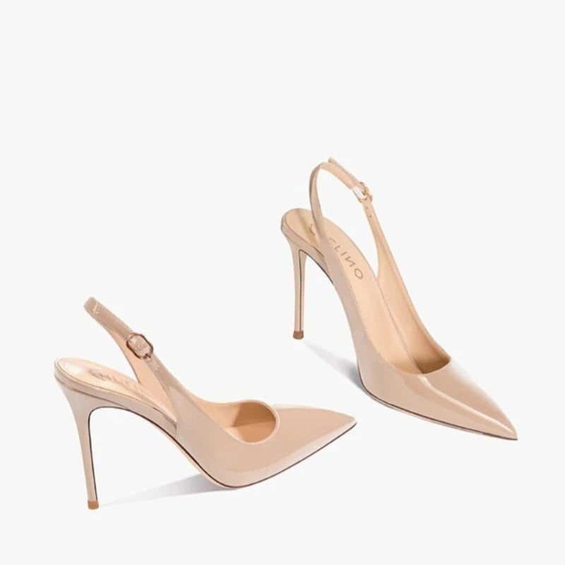 Sexy Ultra-High Heels Spitze Sandalen Elegante Sommer Patent Leder Hosenträger High Heels Trendy Kleid Bankett Damen Schuhe