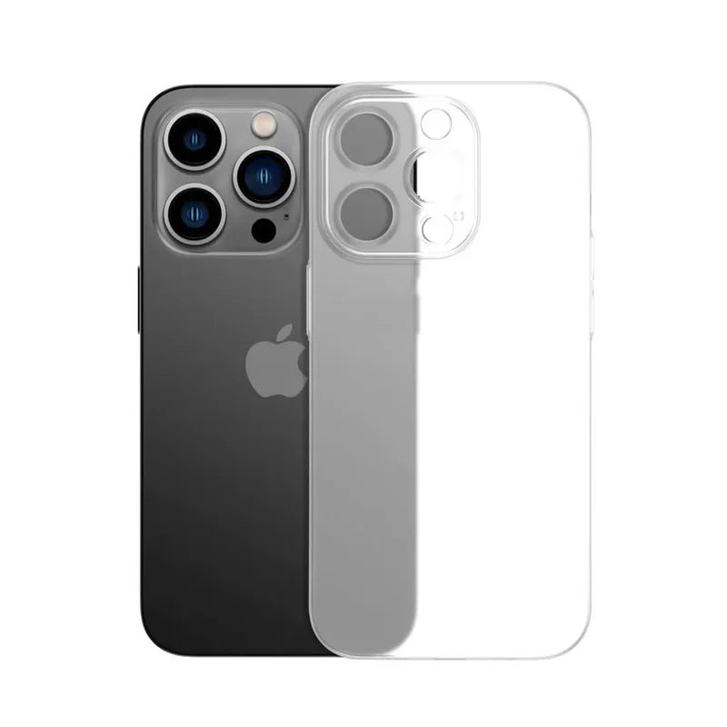 Ultradünne, matte, klare, weiße PP-Handyhülle für iPhone 11 12 13 Mini 14 15 16 17 Pro Max XS XR 7 8 Plus SE 2020 16e Rückseite