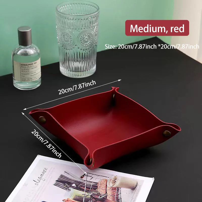 Wohnzimmer Eingang Schlüssel Aufbewahrungsbox Leder Desktop Kosmetik Aufbewahrungsbox Diverse europäische Tablett Aufbewahrungsbox