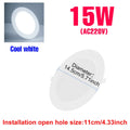 25W LED-Downlight, runde Deckenleuchte, AC220V, für Zuhause, Balkon, Foyer, Arbeitszimmer, Flur, sanfte Beleuchtung, kein Flimmern, kaltweiß