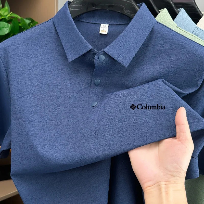 2026 Sommer Neu Herren Kurzarm-Polohemd Premium Klassisch mit Buchstabenstickerei Atmungsaktives Freizeit-Kragenoberteil