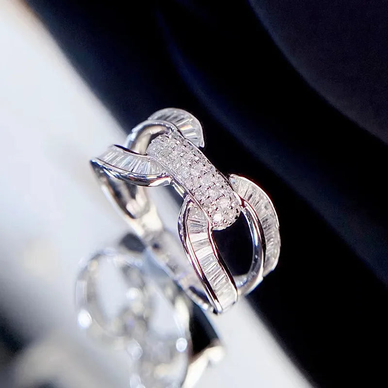 Huitan Modedesign brillante Zirkonia Ringe für Frauen Hochzeit Verlobung feier moderne trend ige Accessoires Luxus schmuck