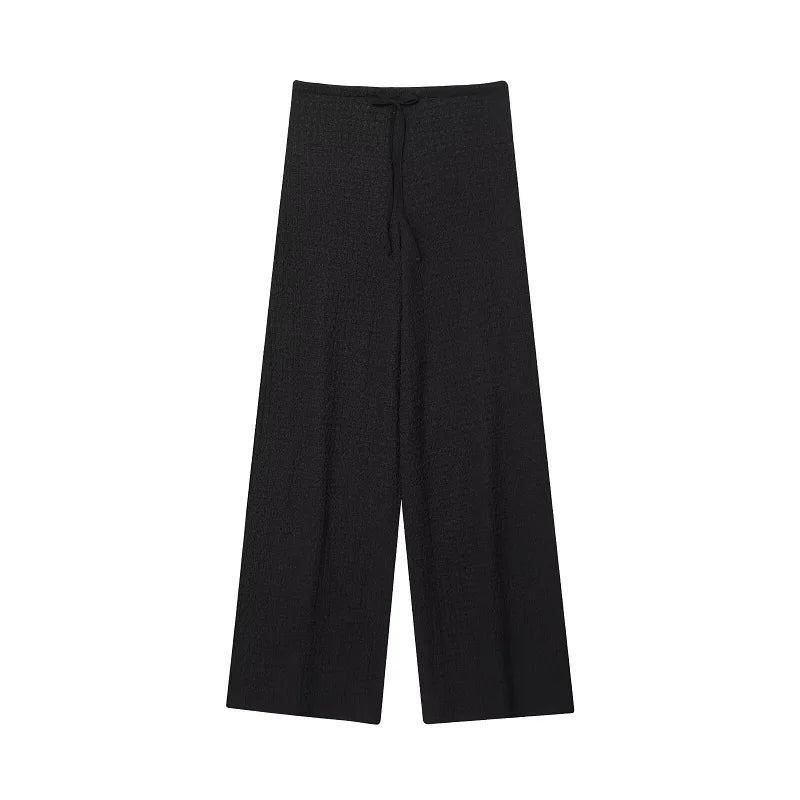MUJER Damen-Hosen-Sets, strukturierte Hosen-Sets mit hoher Taille für Damen, 2-teilig, ärmellose Weste, Damen-Outfit, Damen-Sets, Damenanzüge