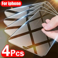 4pcs gehärtetes Glas für iphone 11 12 13 14 15 pro xr x xs max Bildschirmsc honer auf für iphone 12 13 mini 7 8 6 plus se Glas