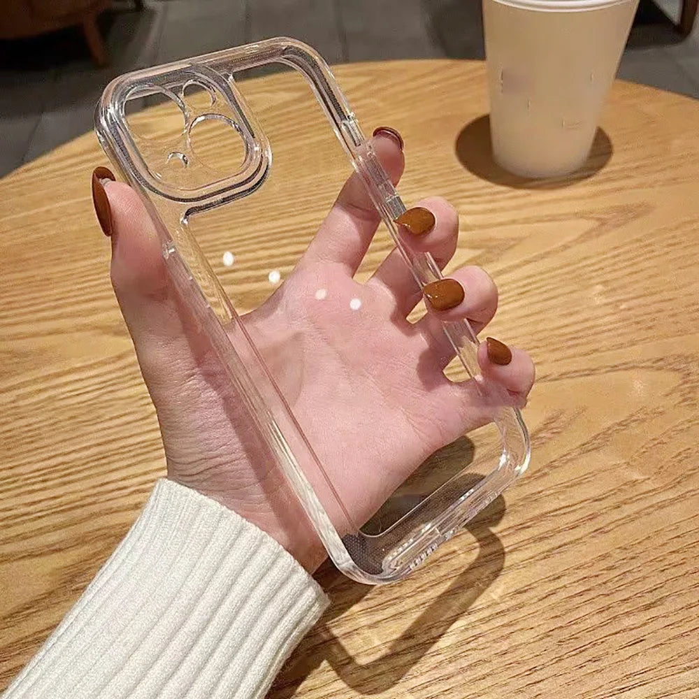 Transparente Hülle für iPhone 17 16 15 14 11 12 13 Pro Max 7 8 15 16 Plus X XR XS Max Air SE 2020 2022 iPhone11 Stoßfeste Schutzhülle Funda