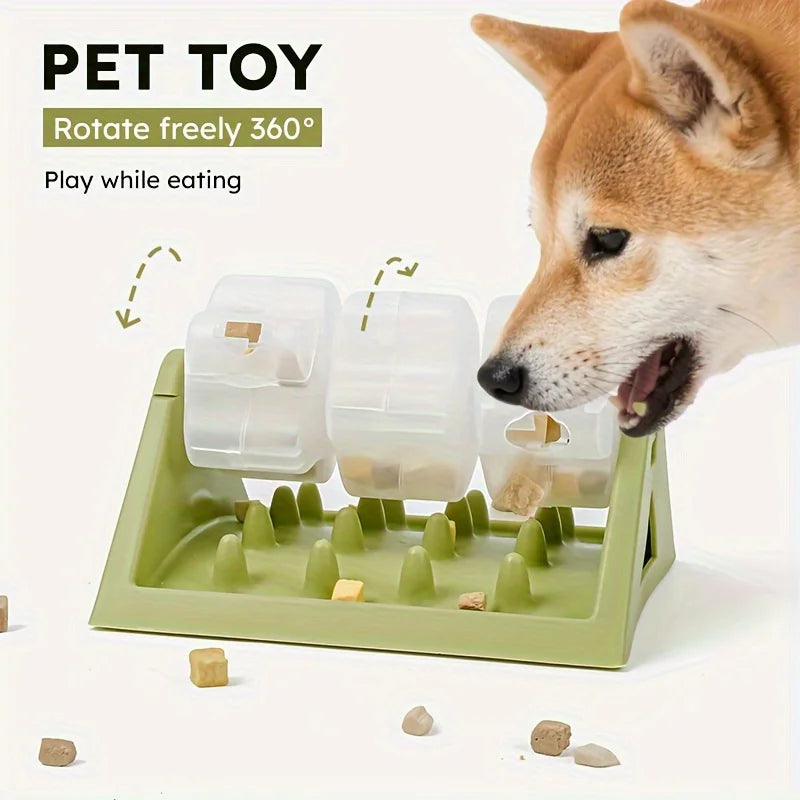 2026 Neuer Katzen- und Hunde-Puzzle-Futterspender: Interaktives, rotierendes Snack- und Slow-Food-Spielzeug, bissfest und abnehmbar