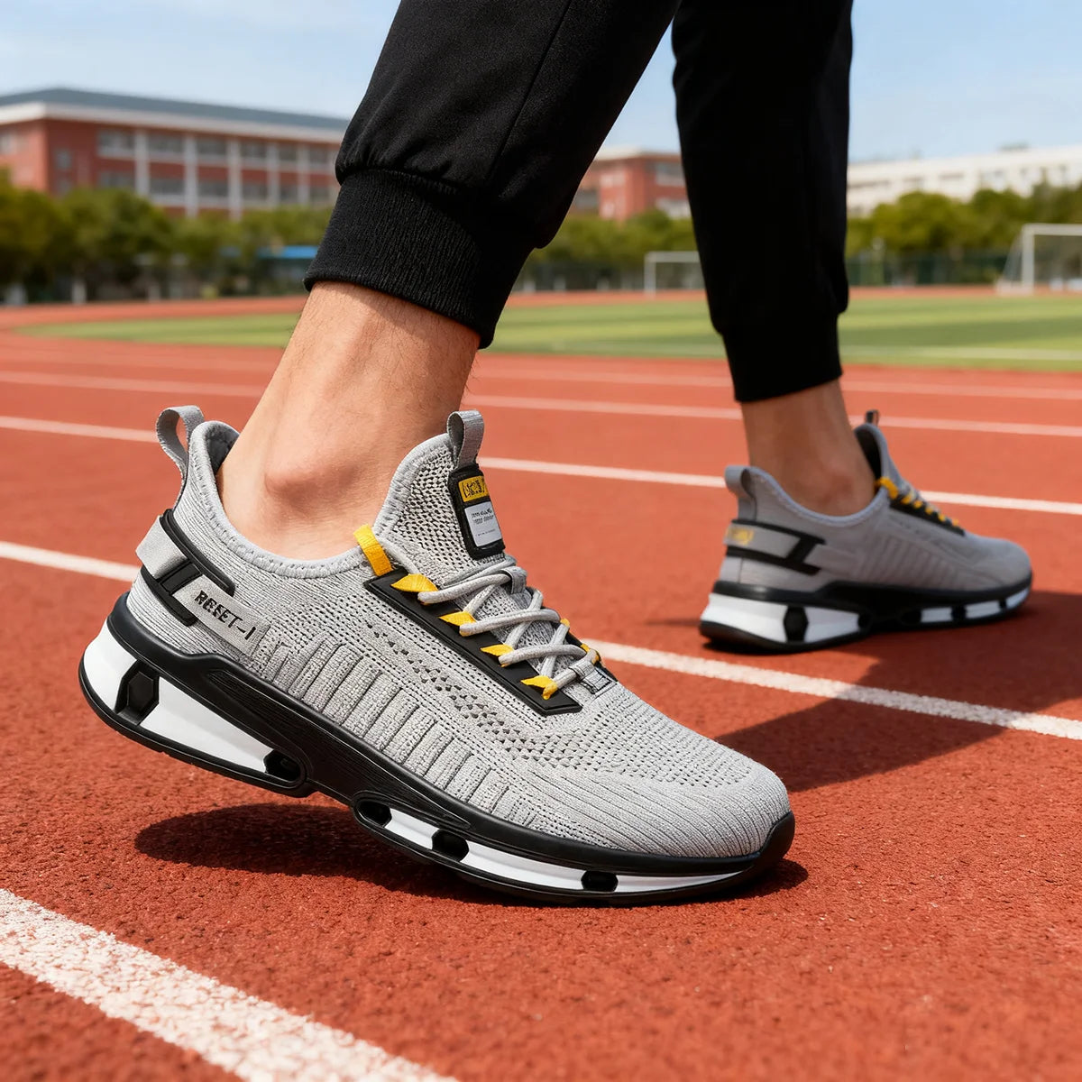 Baasploa Laufschuhe für Herren, leichte, lässige Herren-Designer-Mesh-Sneaker mit Schnürung, Outdoor-Sport-Wanderschuhe für Herren