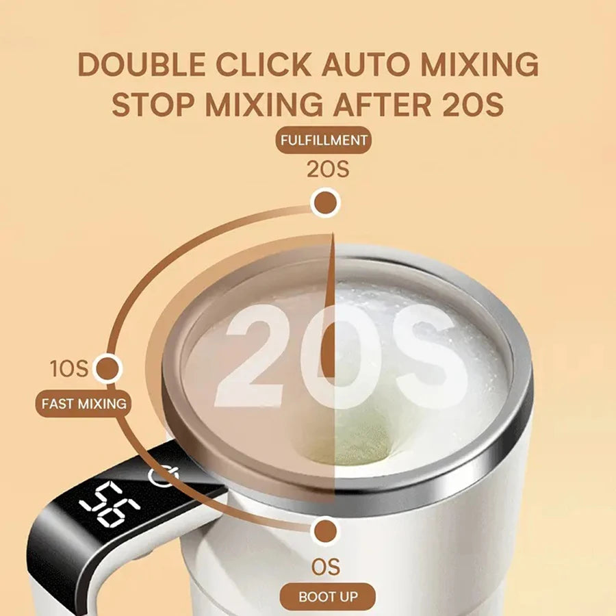Automatischer Mischbecher Wiederaufladbarer Tragbarer Kaffee-Elektromixer aus Edelstahl