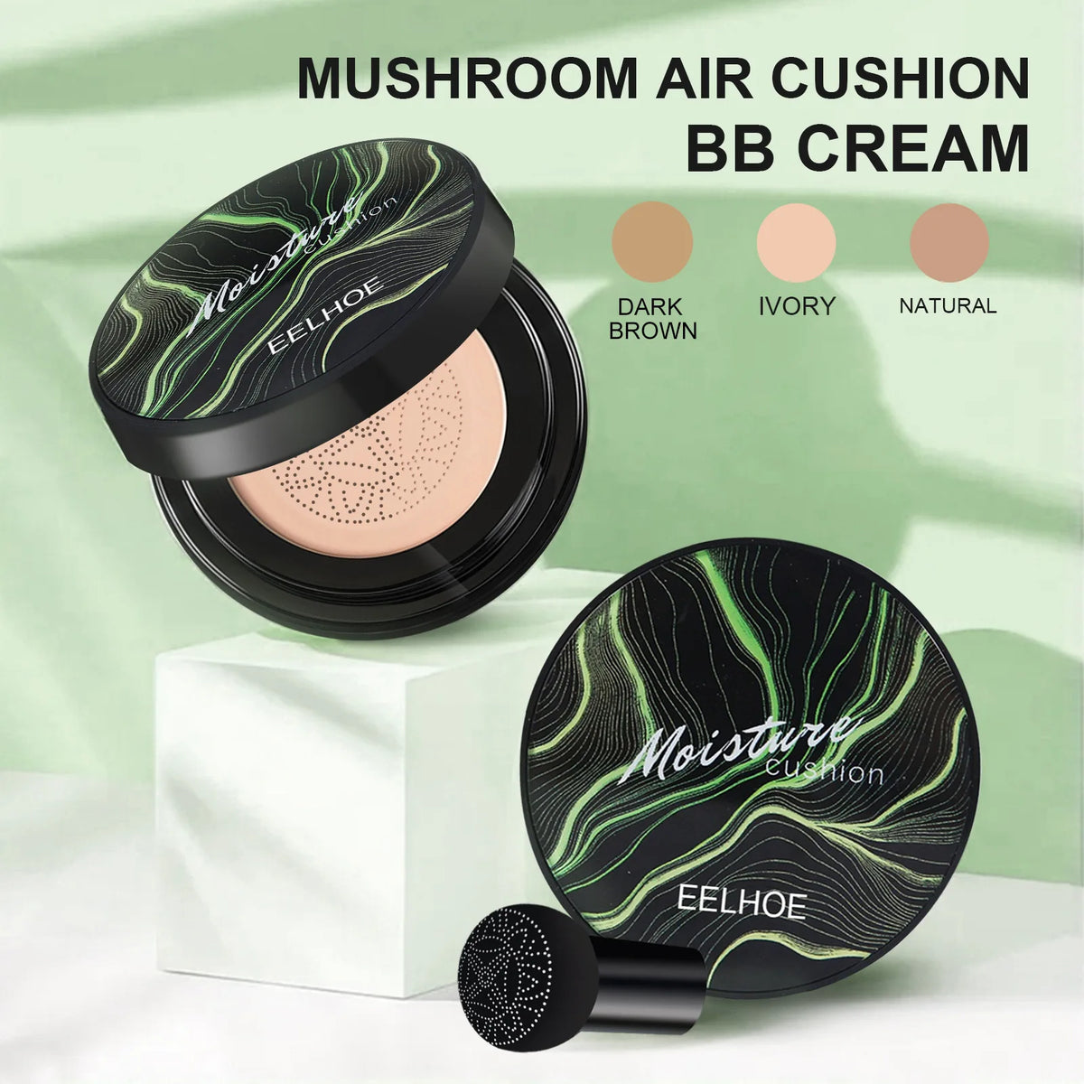 EELHOE Pilz Luftkissen CC Creme Pilzkopf Wasserdicht Erhellen Basis Make-Up Kosmetik Professionelle Concealing Foundation