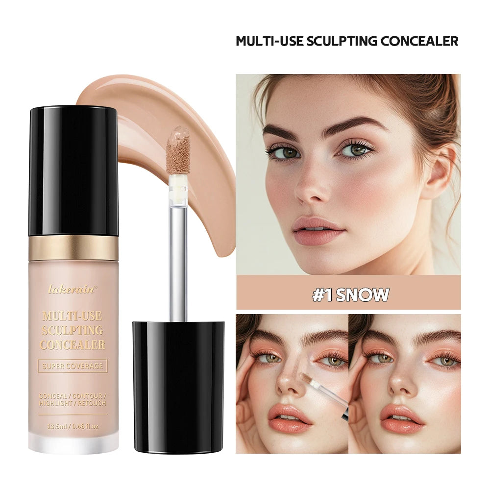 Super Concealer für Gesichtsbedeckung, 5 Farben, Highlight-Kontur-Retouch, vielseitig einsetzbar, super deckend, feuchtigkeitsspendend, kostenlose Ölformel-Make-up