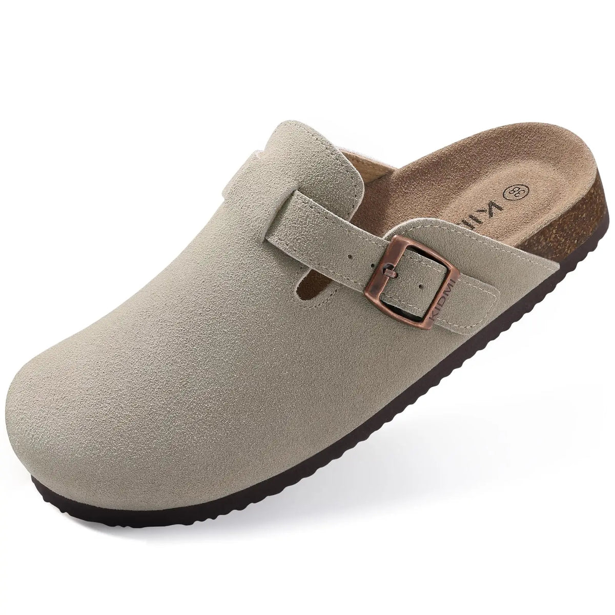 Crestar Damen-Clogs, Pantoletten, Kork-Clogs, Hausschuhe, Herren, Outdoor-Pantoletten, Wildleder-Clogs, Schuhe mit Fußgewölbeunterstützung, Mule-Leder-Clogs, Sandale