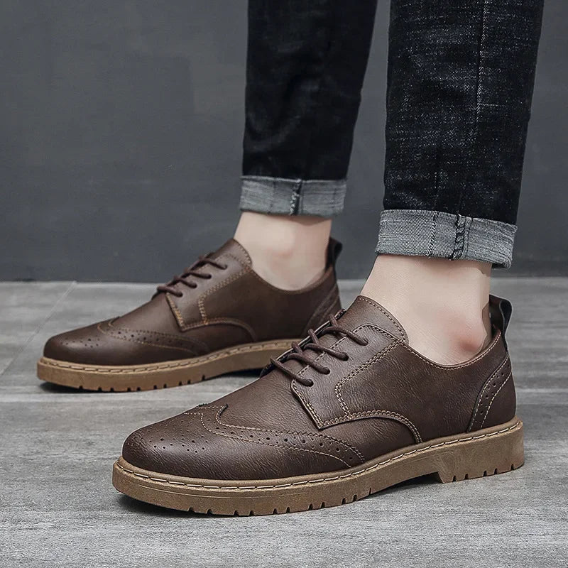Blockevents Herrenmode 2021 Neue Koreanische Business-Casual-Schuhe Atmungsaktive Vielseitige Trendige Vestibül-PVC-Sohle Herren-Anzugschuhe