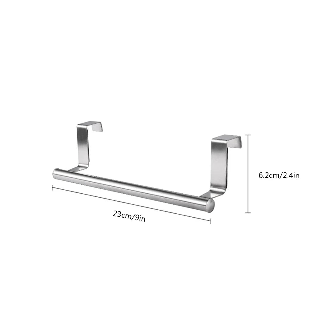 1/2Pcs Edelstahl Handtuch Bar Schrank Tür Handtuch Hängen Bar Edelstahl Bad Küche Schrank Tür Handtuch Wischen rack