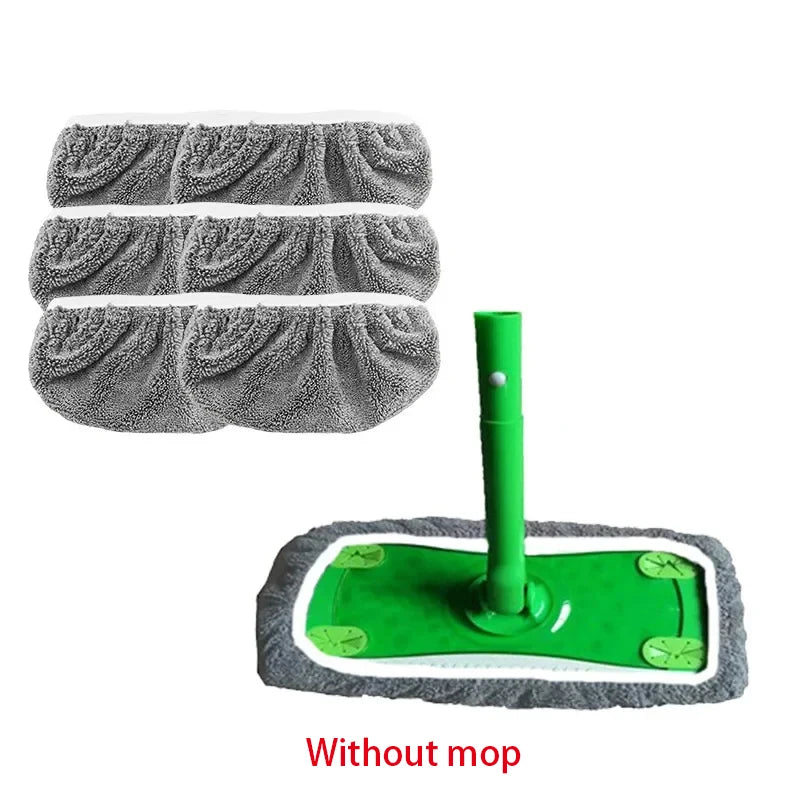 1/3/6 Stück Mikrofaser-Wischmopptücher, Trockenreinigungstücher, Wiederverwendbare Mikrofaser-Moppauflagen, Waschbare Ersatz-Lappen