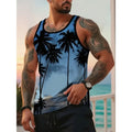 3D Gedruckt Hawaiian Obst Tank Tops Für Männer Kokospalmen Muster Tees Sommer Lose Urlaub Straße Sport Tops Rundhals Weste