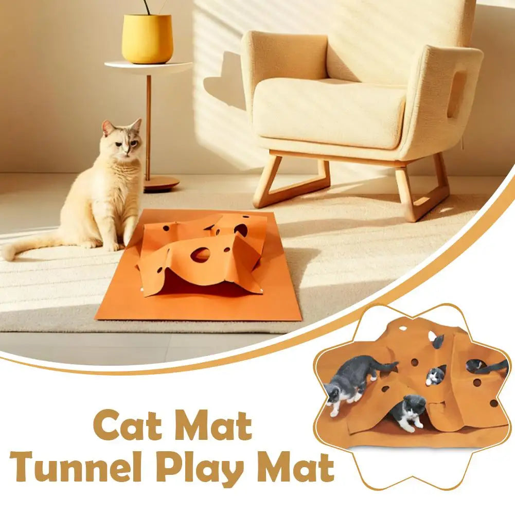 120*90 cm Pet Liefert Faltbare Katze Spiel Decke Tunnel Haustier Spielen Matte Agility Training Pad Katze Spielzeug kauen Matte Graben Katze Liefert