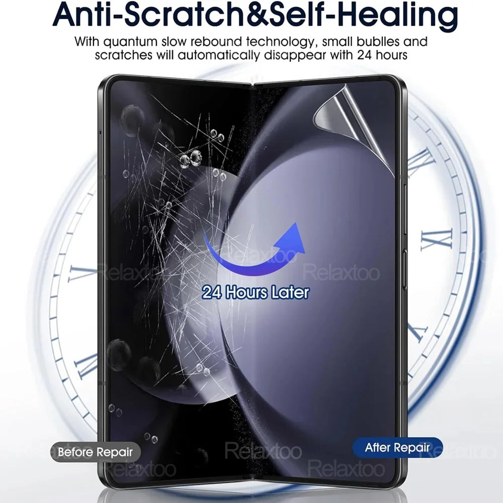 4-1 Stück Soft Clear Front Hydrogel Film Innerer Displayschutz für Samsung Galaxy Z Fold7 ZFold 7 Fold 7 ZFold7 5G 2025 Nicht Glas
