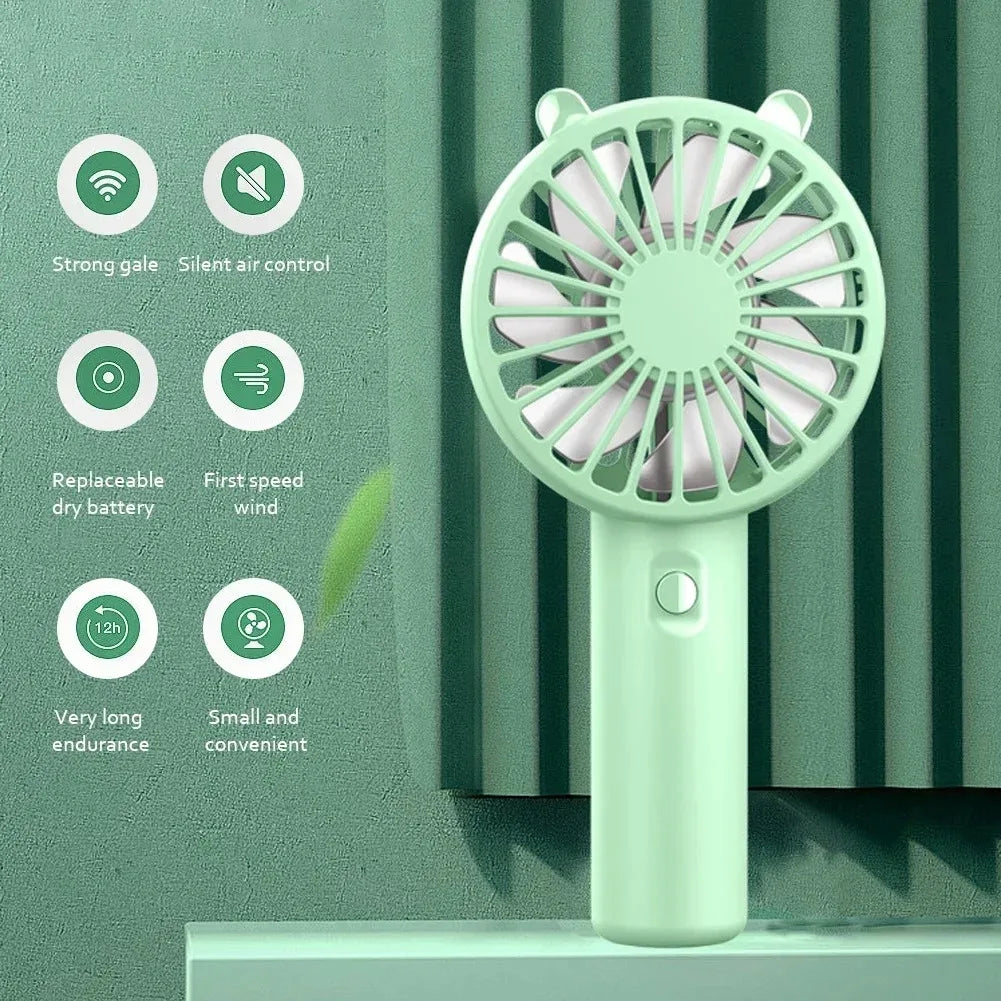 MINI Tragbarer USB-Ventilator, wiederaufladbarer Lüfter für Wimpernverlängerungen, leiser Handventilator, Mini-USB-Tischventilator