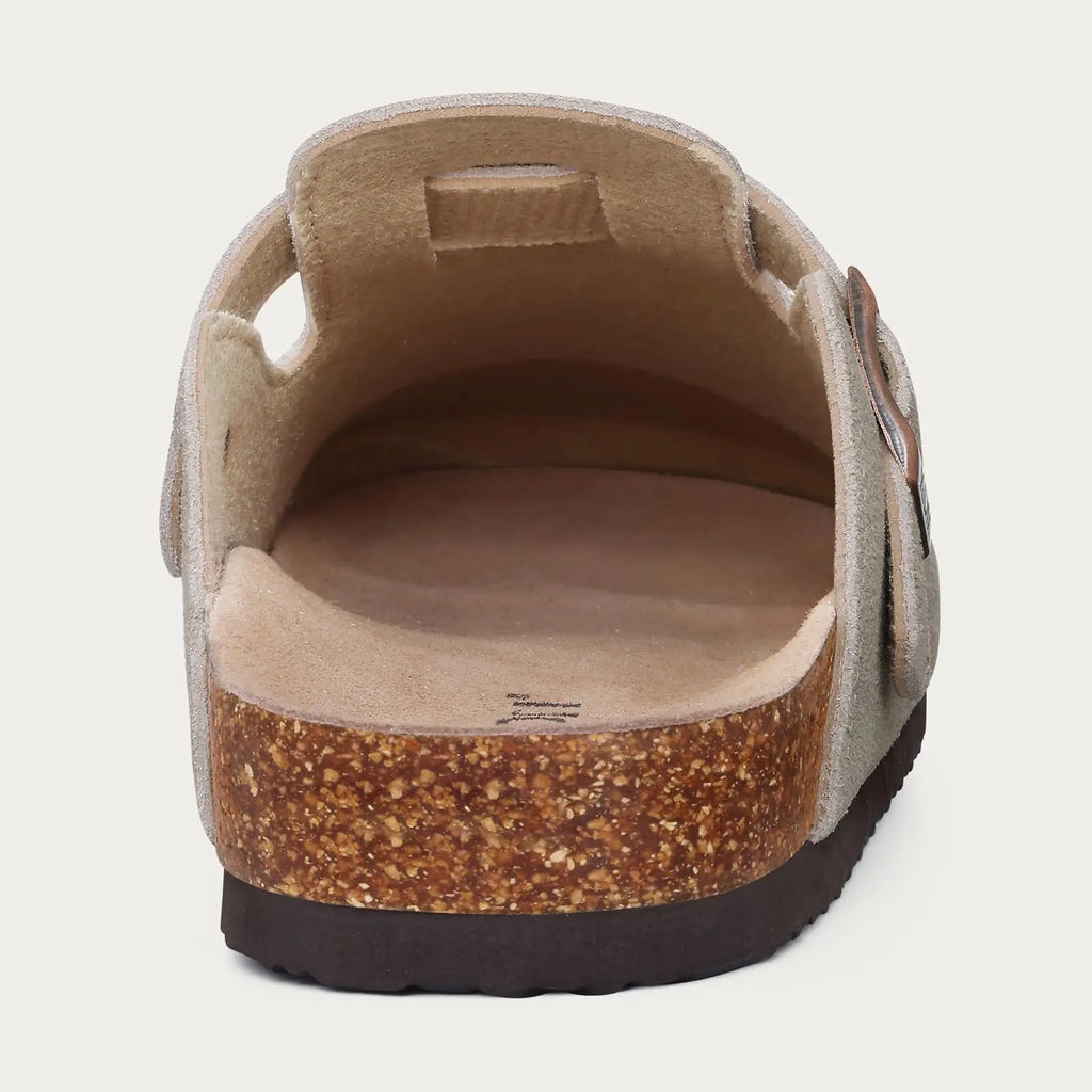 Crestar Damen-Clogs, Pantoletten, Kork-Clogs, Hausschuhe, Herren, Outdoor-Pantoletten, Wildleder-Clogs, Schuhe mit Fußgewölbeunterstützung, Mule-Leder-Clogs, Sandale