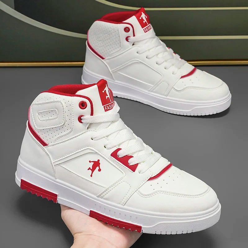Vielseitige High-Top-Freizeitsportschuhe für Herren – bequeme, trendige Outdoor-Lauf- und Skateschuhe mit dicker Sohle