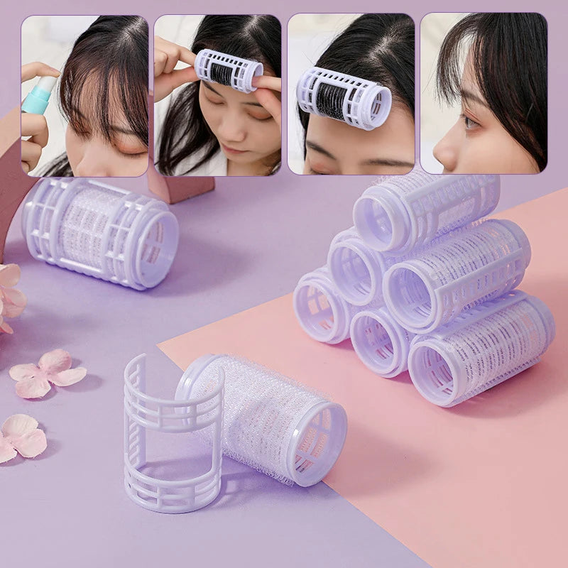 1/3/4Pcs Bang Rollen Selbst-klebe Faul Pony Roller Lockenwickler Haar Curling Air Pony roller Clips Styling Werkzeuge