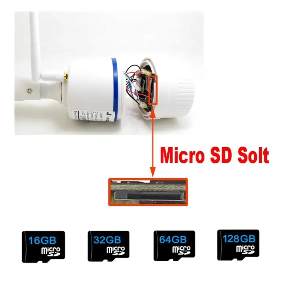 5MP 1080P IP-Kamera WLAN Außenkamera Drahtlose Überwachungskamera mit Audio für Zuhause IPCam Onvif P2P SD-Kartensteckplatz