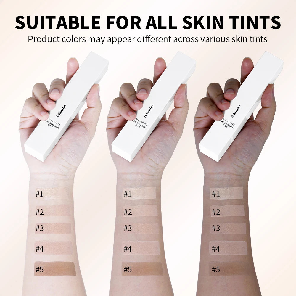 Farbwechselnder Foundation-Stick Blanc Foundation Koreanisches Make-up Basis Hochdeckender Concealer Natürlicher Nude 2-in-1 Foundation-Stick