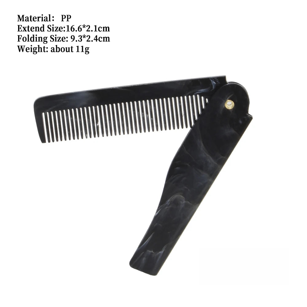 Neue Type1/2PCS Tragbare Stahl Kämme Falten Tasche Bart Kämme Für Männer Öl Kopf Haar Styling Kamm Salon barber Werkzeuge Für Haarschnitt
